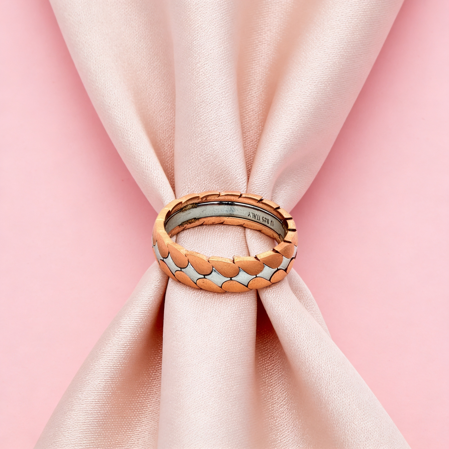 Petal Mosaic Dual-Tone Ring