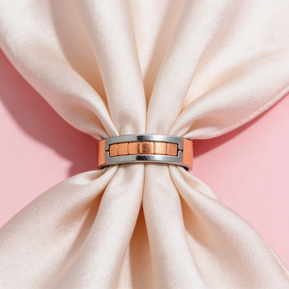 Dual-Tone Minimal Panel Ring
