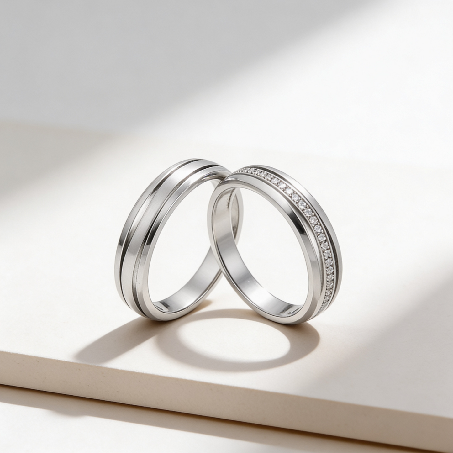 Silver Harmony Couple Bands