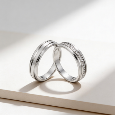 Silver Harmony Couple Bands