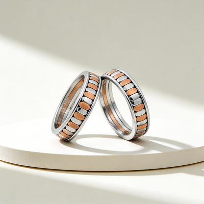 Dual-Tone Harmony Couple Rings