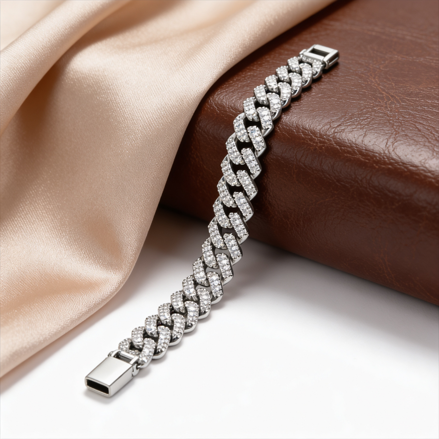 Iced Cuban Link Men’s Bracelet