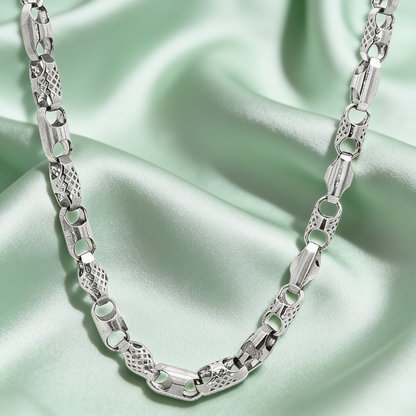 Designer Textured Link Chain