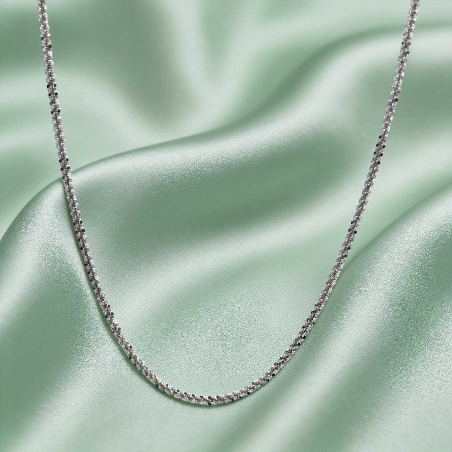 Silver Sparkle Bead Chain