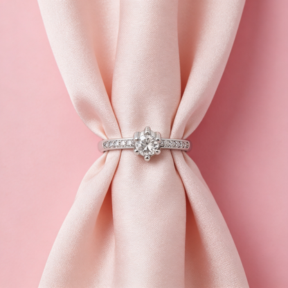 Classic Spark Solitaire Ring