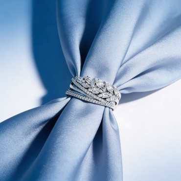 Celestial Wave Diamond Ring
