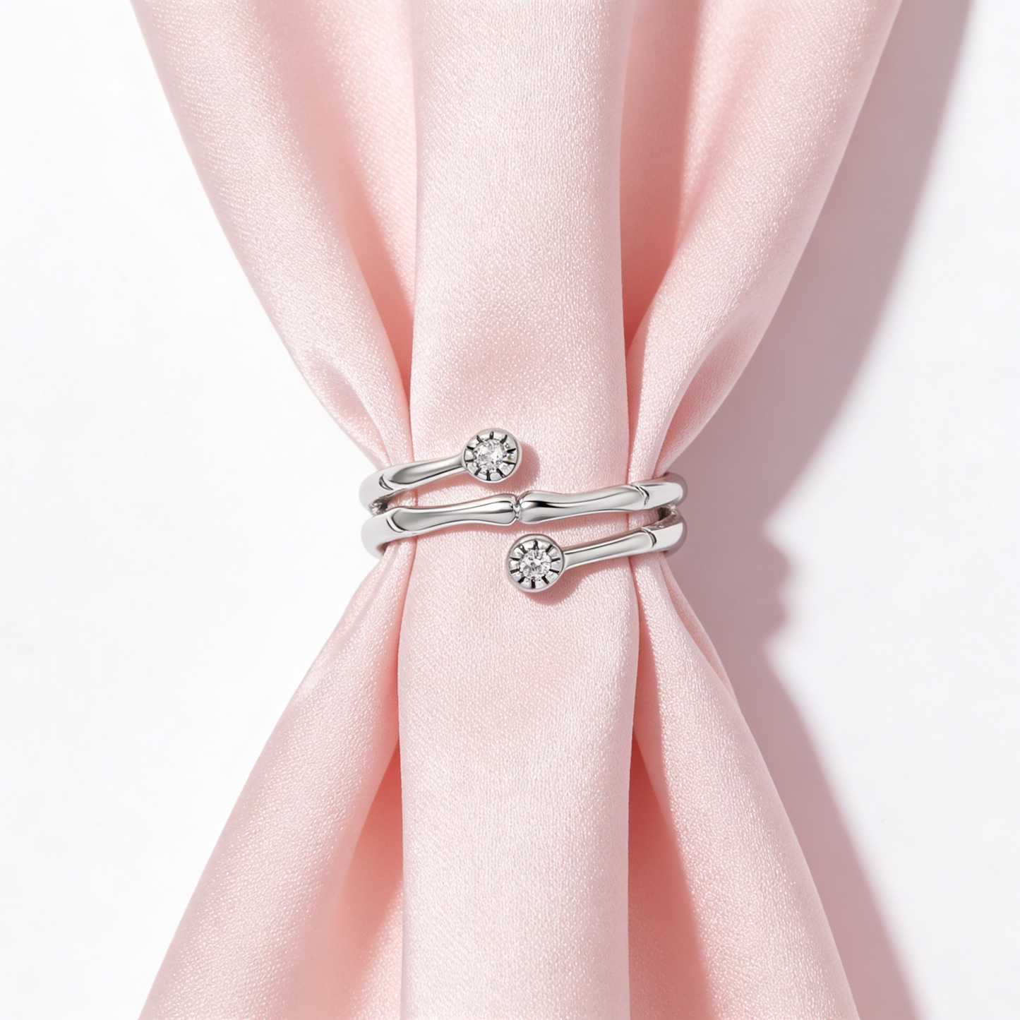 Minimalist Double Wrap Diamond Ring