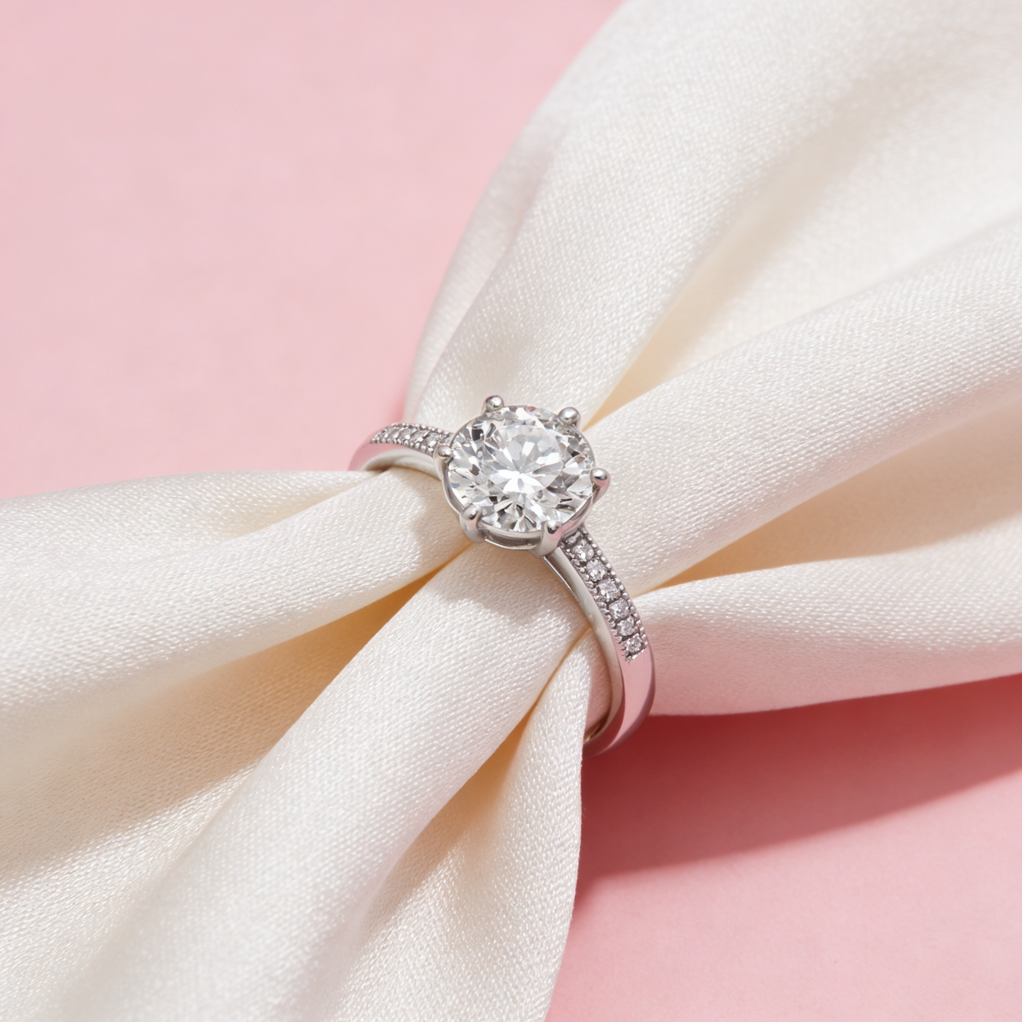 Classic Solitaire Spark Ring