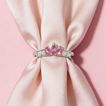 Pink Crown Blossom Ring