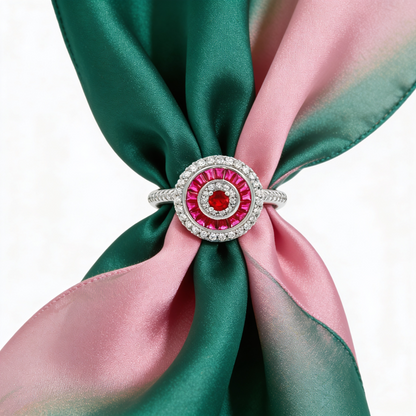 Pink Radiance Halo Ring