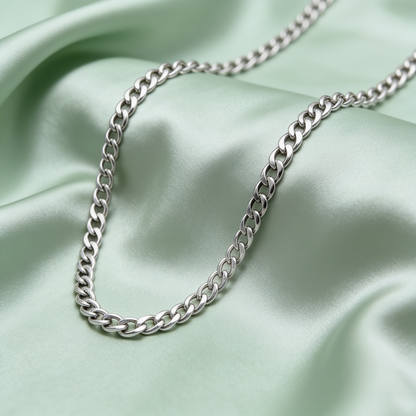 Classic Silver Curb Chain