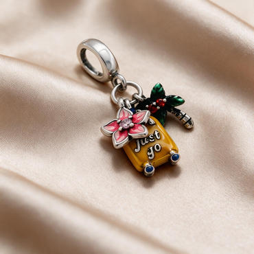Colorful Floral “Just Do” Charm