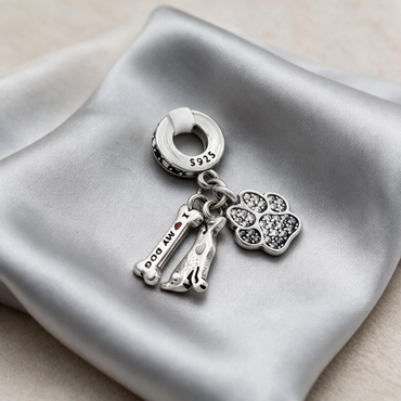 Lucky Keys &amp; Paw Print Charm