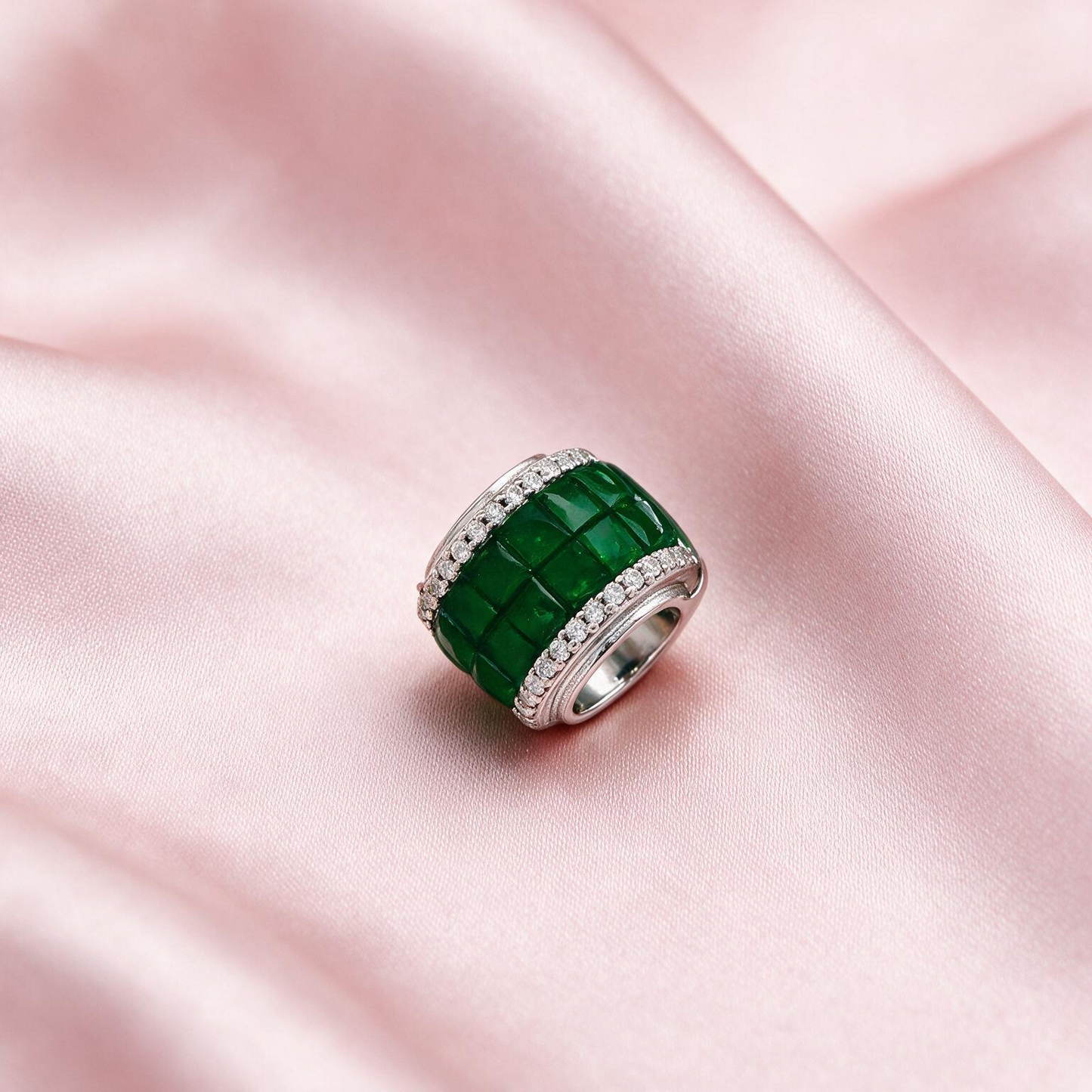 Emerald Green Enamel Charm