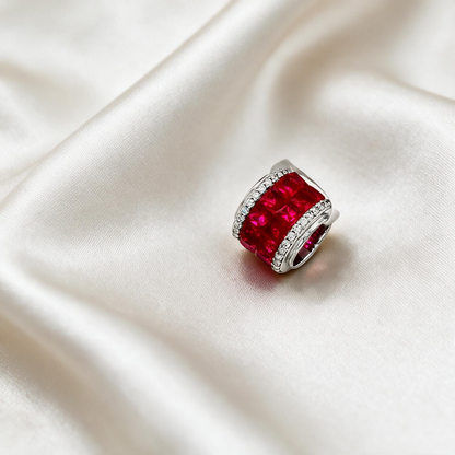 Ruby Red Enamel Charm