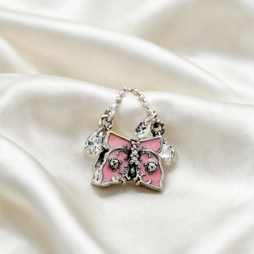 Pink Bow & Dress Charm