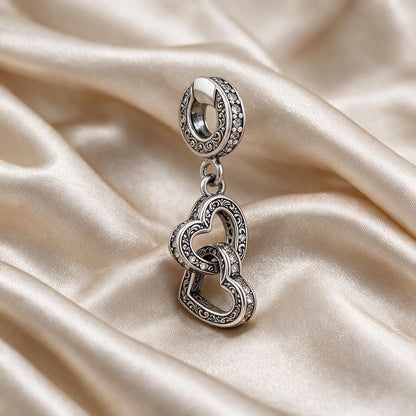 Interlocking Hearts Charm