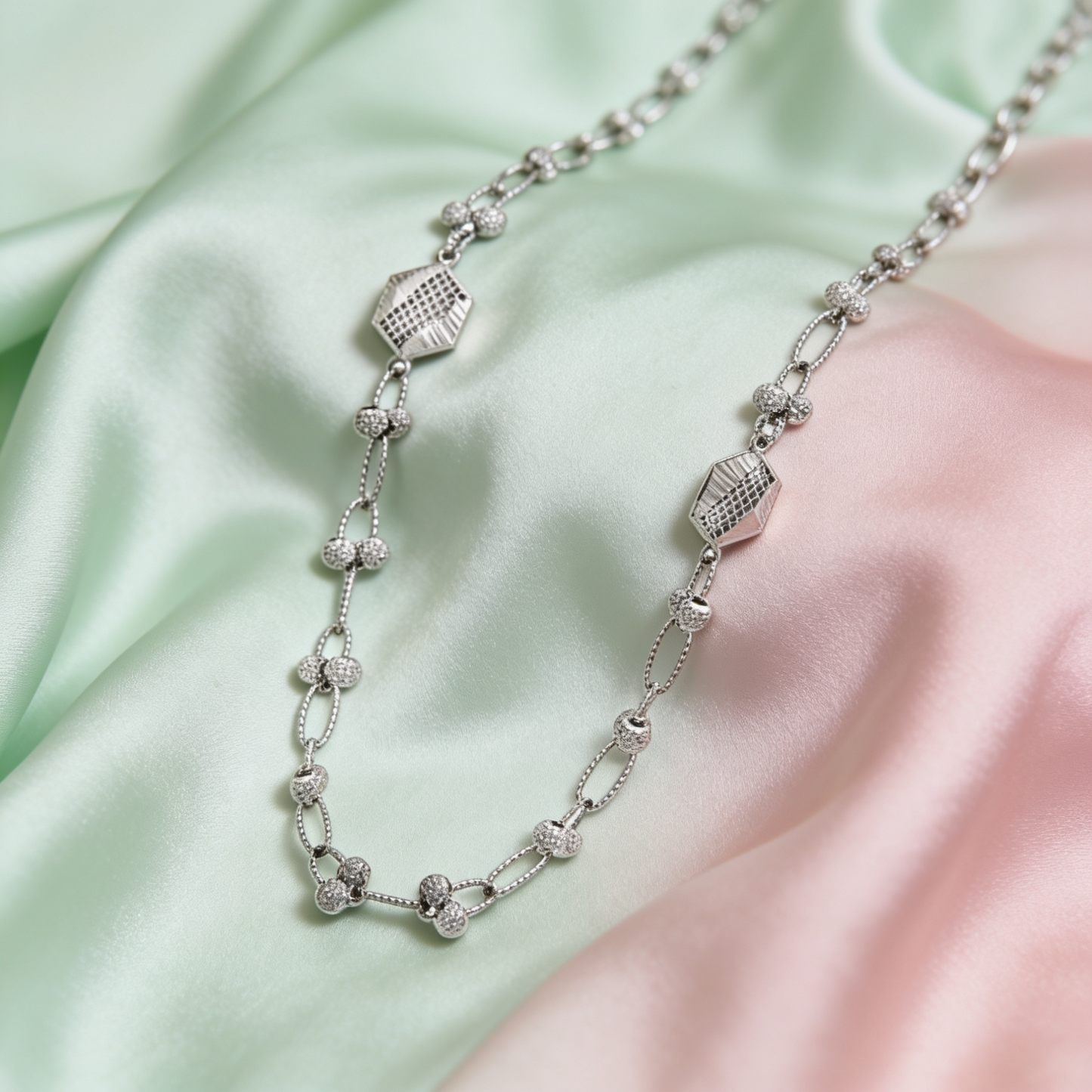 Geometric Beaded Designer Chain