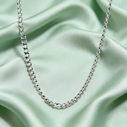 Silver Dual-Link Rope Chain