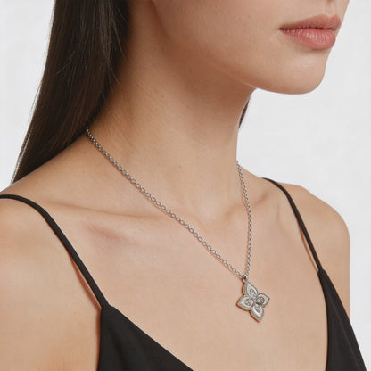 Blossom Radiance Diamond Pendant Necklace
