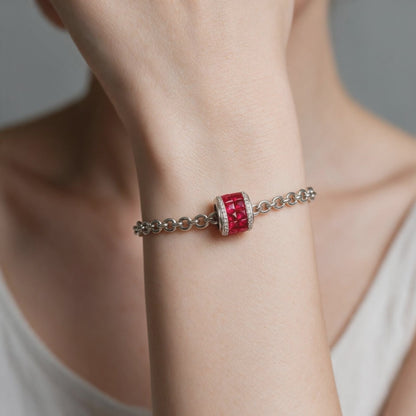Ruby Red Enamel Charm