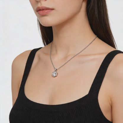 Classic Solitaire Diamond Pendant Necklace