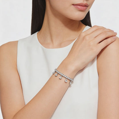 Elegant Diamond Drop Bracelet
