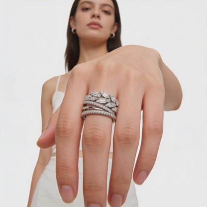 Celestial Wave Diamond Ring