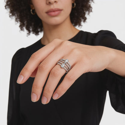 Elegant Multi-Layer Adjustable Ring