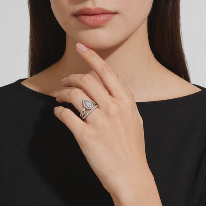 Royal Teardrop Open Ring