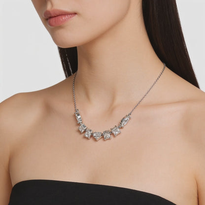 Radiant Symphony Diamond Bar Necklace