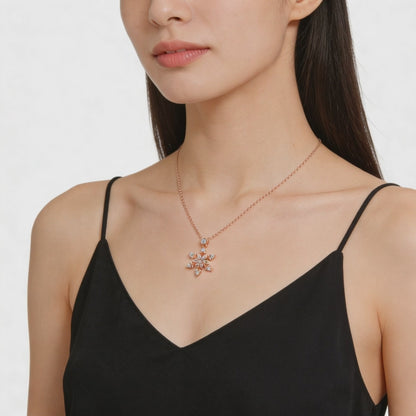 Snowflake Sparkle Drop Pendant