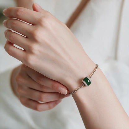 Emerald Green Enamel Charm