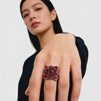 Royal Ruby Bloom Ring