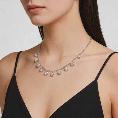 Dazzle Drop Charm Necklace
