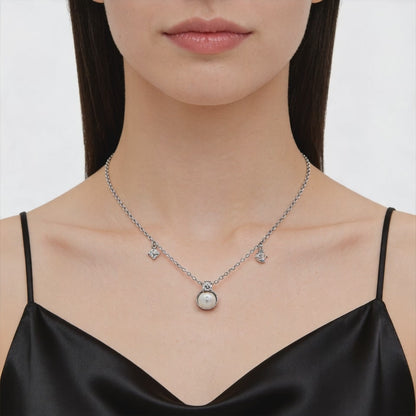 Celestial Pearl Drop Diamond Necklace