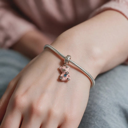 Pink Teddy Bear Charm