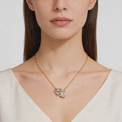 Golden Twin Love Pendant