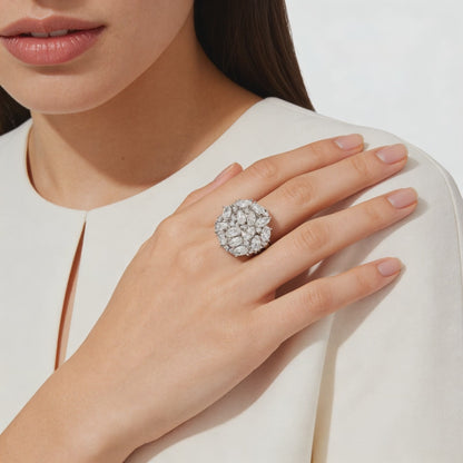 Celestial Diamond Cluster Ring