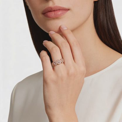 Radiant Halo Circle Ring