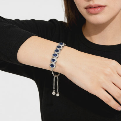 Elegant sapphire and diamond bracelet