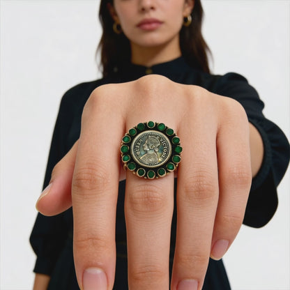 Vintage Victoria Coin Ring