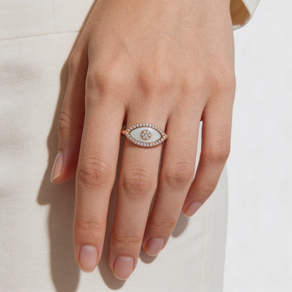 Celestial Evil Eye Halo Ring