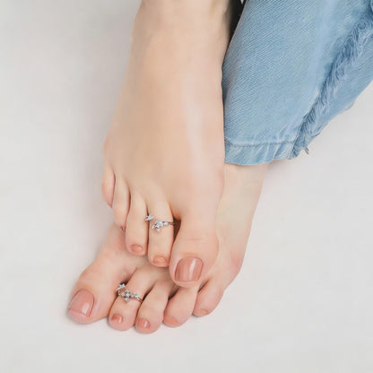 Floral Spark Wrap Toe Ring