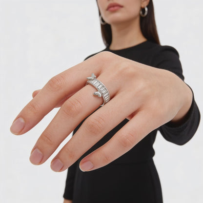 Flutter Line Diamond Ring