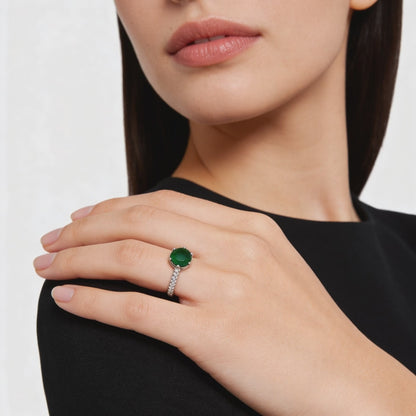 Emerald Grace Solitaire Ring