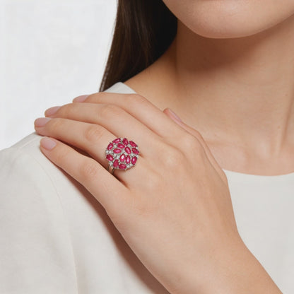 Ruby Cluster Luxe Ring