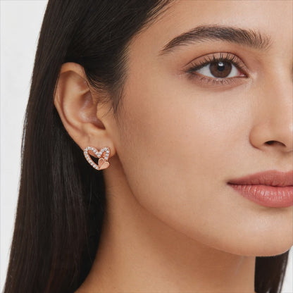 Twin Heart Glow Studs