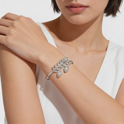 Nature's grace diamond bracelet close