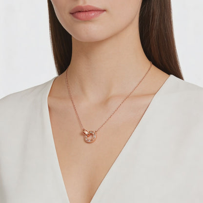 Rosé Orbit Diamond Pendant